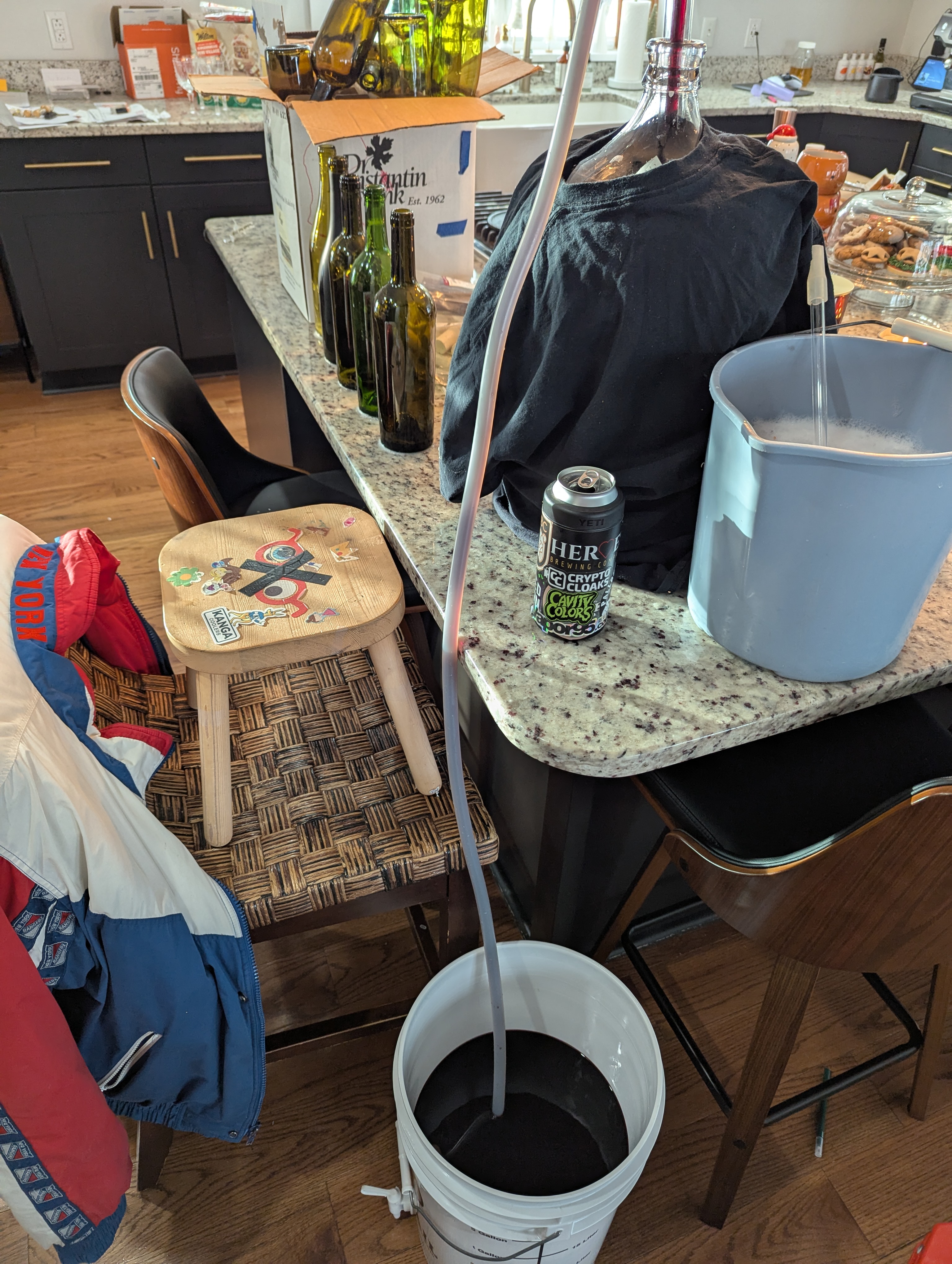 Racking wine